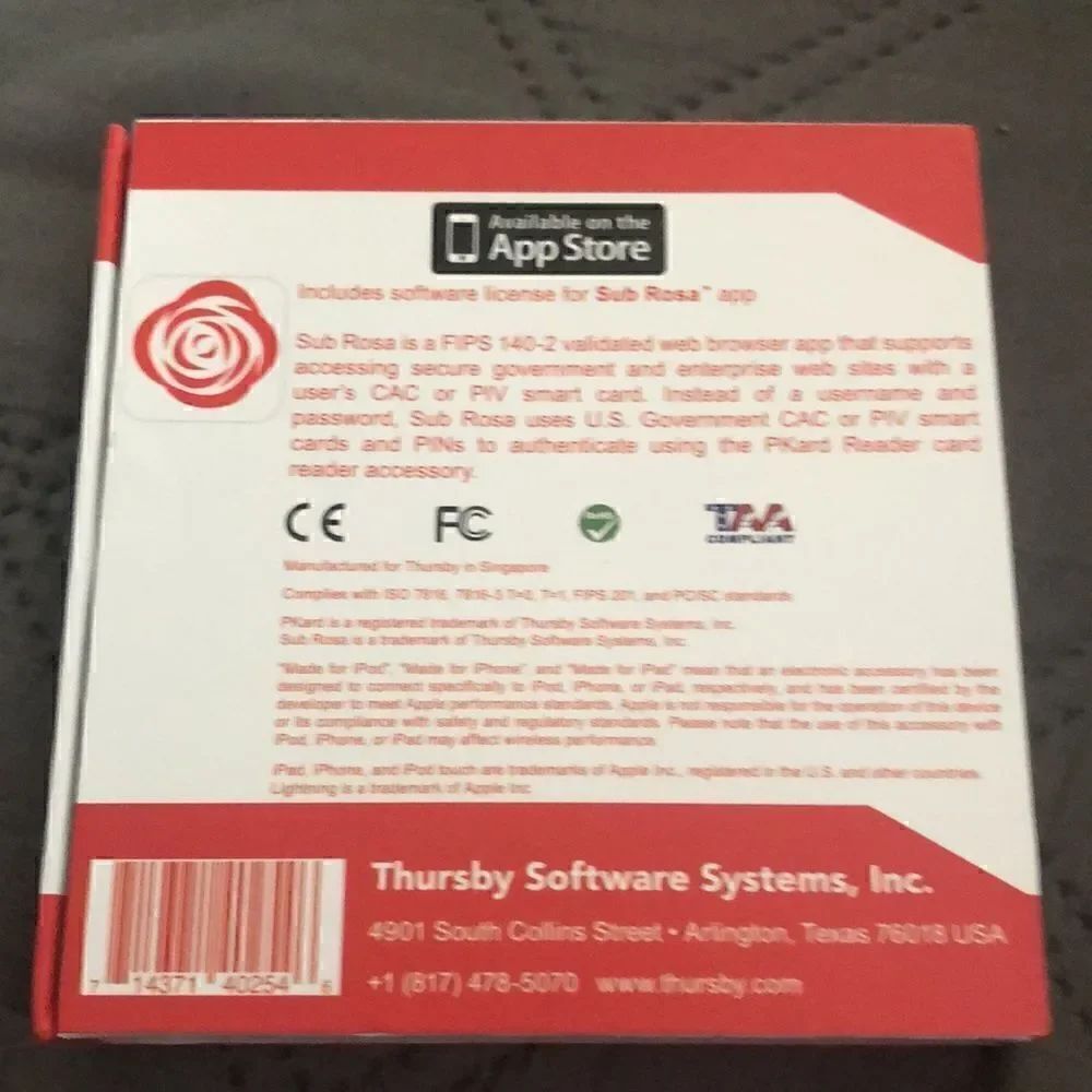 Thursby Apple Plug-in Smart Card Reader with Lightning Connector (TSS-PK7) - Picture 4 of 5